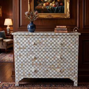 WDN MOP INLAY CHEST OF DRAWER WITH 3 DRAWER