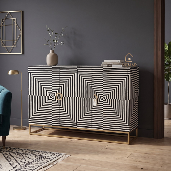 Untitled design (7) WDN BONE INLAY SIDEBOARD/ CABINET 3 DOOR