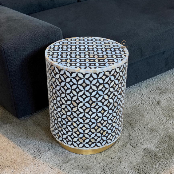 Untitled design (8) WDN MOTHER OF PEARL INLAY SIDE TABLE IN BLACK FINISH
