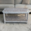 WDN MOTHER OF PEARL INLAY FLORAL COFFEE TABLE