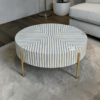Untitled design (9) WDN BONE INLAY ROUND COFFEE TABLE WITH METAL LEGS (STRIPPED PATTERN)