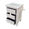 WDN BONE INLAY HAND PAINTED BEDSIDE 3 DRAWER