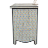 WDN BONE INLAY HAND PAINTED CABINET 4 DRAWER