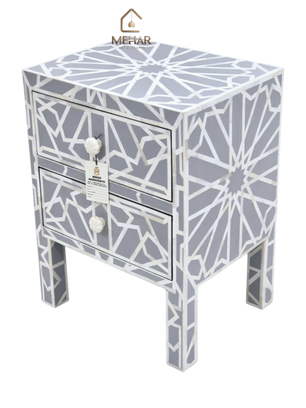 IMG_7841 WDN BONE INLAY SIDE TABLE 2 DRAWER