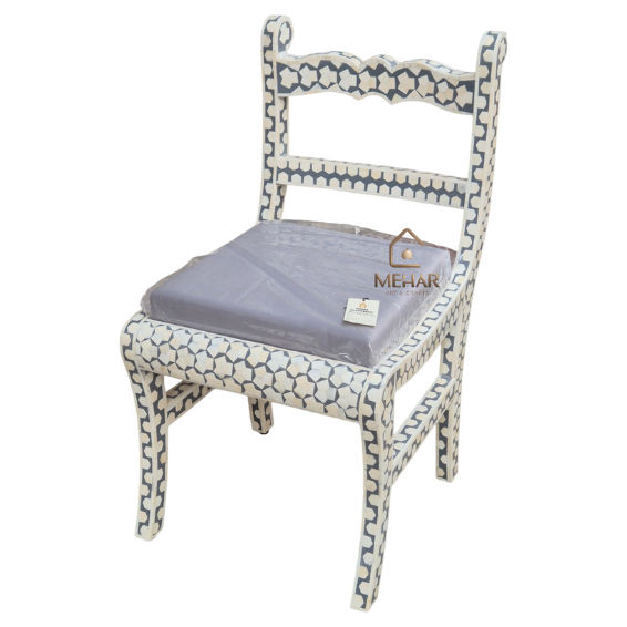 1 WDN BONE INLAY CHAIR IN GRAY FINISH