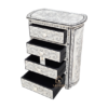 WDN BONE INLAY HAND PAINTED CABINET 4 DRAWER