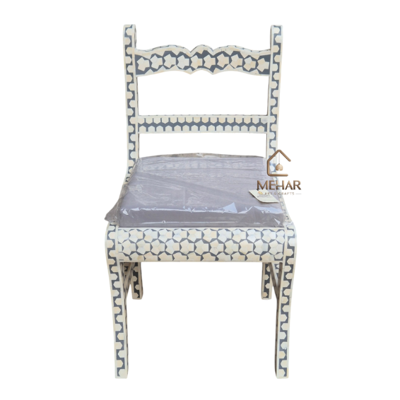2 WDN BONE INLAY CHAIR IN GRAY FINISH