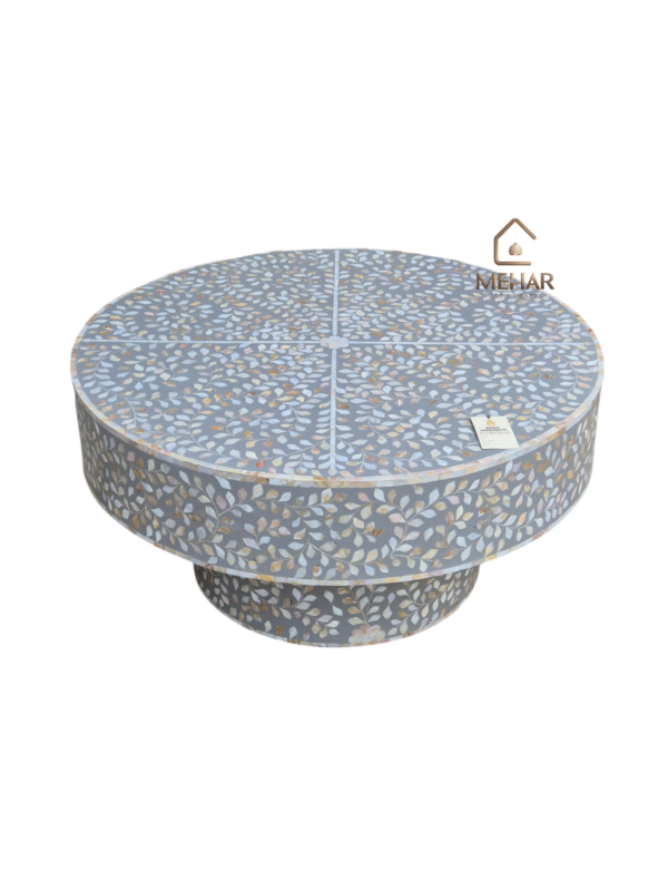 20251124_145647 WDN MOTHER OF PEARL INLAY FLORAL COFFEE OR TEA TABLE
