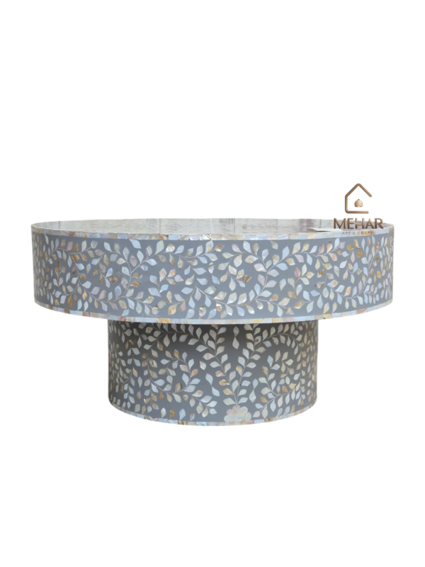 20251124_145713 WDN MOTHER OF PEARL INLAY FLORAL COFFEE OR TEA TABLE