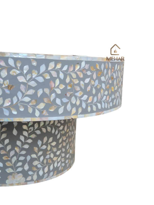20251124_145723 WDN MOTHER OF PEARL INLAY FLORAL COFFEE OR TEA TABLE