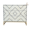 WDN BONE INLAY CHEST OF DRAWER 3 DRAWER- BLACK & WHITE CABINET