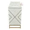 WDN BONE INLAY CHEST OF DRAWER 3 DRAWER- BLACK & WHITE CABINET