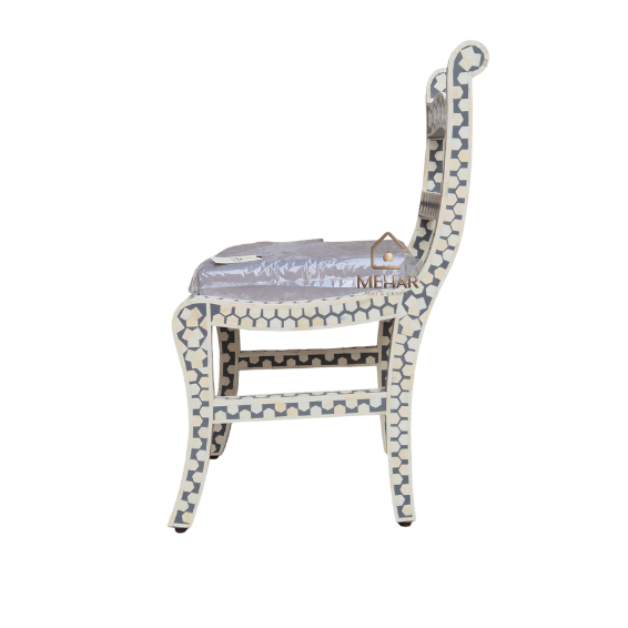 4 WDN BONE INLAY CHAIR IN GRAY FINISH
