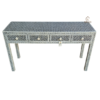 Untitled design WDN BONE INLAY GEOMETRIC PATTERN CONSOLE TABLE – BLACK & WHITE TABLE 4 DRAWER