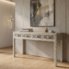 Untitled design (5) WDN BONE INLAY GEOMETRIC PATTERN CONSOLE TABLE – BLACK & WHITE TABLE 4 DRAWER