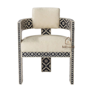 BONE iNLAY CHAIR IN BLACK FINISH