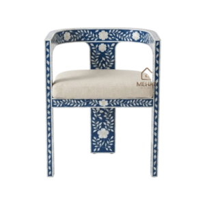 WDN MOP INLAY CHAIR IN NAVY BLUE