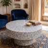 WDN MOTHER OF PEARL INLAY FLORAL COFFEE OR TEA TABLE WDN MOTHER OF PEARL INLAY FLORAL COFFEE OR TEA TABLE