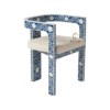 WDN MOTHER OF PEARL INLAY CHAIR IN NAVY BLUE