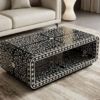 1 WDN BONE INALY FLORAL COFFEE TABLE