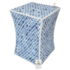 1 (2) WDN BLUE COLOURED BONE INLAY SIDE TABLE