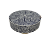 WDN BLACK FLORAL BONE INLAY ROUND COFFEE TABLE | HANDMADE CENTRE TABLE
