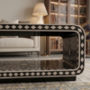 2 WDN BONE INALY FLORAL COFFEE TABLE