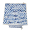 2 (2) WDN BLUE COLOURED BONE INLAY SIDE TABLE