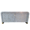 3 (2) WDN MOP INLAY CABINET/SIDEBOARD WITH 4 DOOR ( STRIPPED PATTERN)