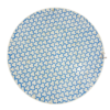 3 (3) HANDCRAFTED WDN BLUE BONE INLAY ROUND COFFEE TABLE WITH BRASS BASE | CENTRE TABLE