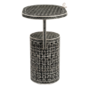 3 WDN MOTHER OF PEARL INLAY SIDE TABLE