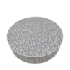 WDN BONE INLAY ROUND GREY COFFEE TABLE WITH BRASS BASE | HANDMADE CENTER TABLE