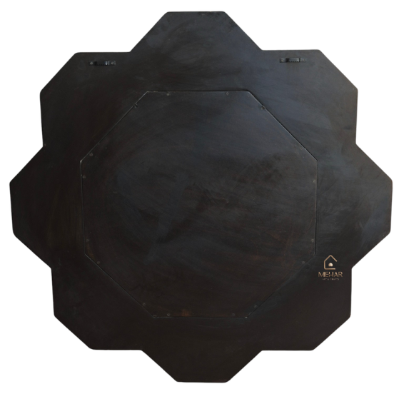 HANDCRAFTED WDN BONE INLAY FLORAL MIRROR FRAME | DECORATIVE GREY WALL MIRROR
