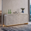 Untitled design (4) WDN MOP INLAY CABINET/SIDEBOARD WITH 4 DOOR ( STRIPPED PATTERN)