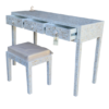1 (2) WDN MOTHER OF PEARL INLAY VANITY SET | HANDMADE LUXURY DRESSING TABLE