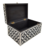 11 WDN BLACK BONE INLAY JEWELRY BOX | HANDMADE GEOMETRIC JEWELRY STORAGE KEEPSAKE BOX