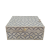 12 WDN BONE INLAY JEWELRY BOX | HANDMADE DECORATIVE STORAGE BOX