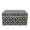 13 WDN BLACK BONE INLAY JEWELRY BOX | HANDMADE GEOMETRIC JEWELRY STORAGE KEEPSAKE BOX