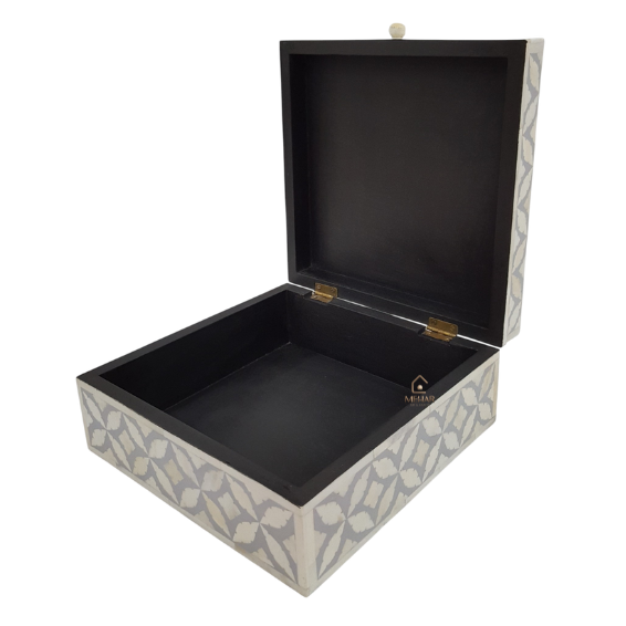 3 WDN BONE INLAY JEWELRY BOX | HANDMADE DECORATIVE STORAGE BOX