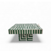 3 WDN BONE INLAY GREEN CAKE STAND | HANDMADE GEOMETRIC CAKE DISPLAY STAND