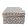4 WDN BONE INLAY JEWELRY BOX | GREY & WHITE HANDMADE DECORATIVE STORAGE BOX