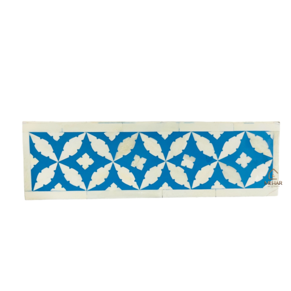 4 (3) WDN BONE INLAY BLUE TISSUE BOX | HANDMADE TISSUE HOLDER IN GEOMETRIC DESIGN
