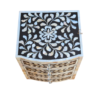 WDN MOTHER OF PEARL INLAY BLACK SMALL CHEST OF DRAWERS | HANDMADE FLORAL BOX
