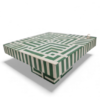 4 WDN BONE INLAY GREEN CAKE STAND | HANDMADE GEOMETRIC CAKE DISPLAY STAND
