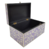 7 WDN BONE INLAY PURPLE JEWELLERY BOX | HANDMADE FLORAL JEWELRY STORAGE BOX