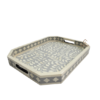 7 WDN GREY BONE INLAY SERVING TRAY SET | HANDMADE DECORATIVE TRAYS
