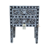 WDN MOTHER OF PEARL INLAY FLORAL BEDSIDE TABLE | HANDMADE LUXURY NIGHTSTAND