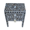 WDN MOTHER OF PEARL INLAY FLORAL BEDSIDE TABLE | HANDMADE LUXURY NIGHTSTAND