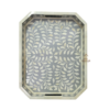 9 WDN GREY BONE INLAY SERVING TRAY SET | HANDMADE DECORATIVE TRAYS